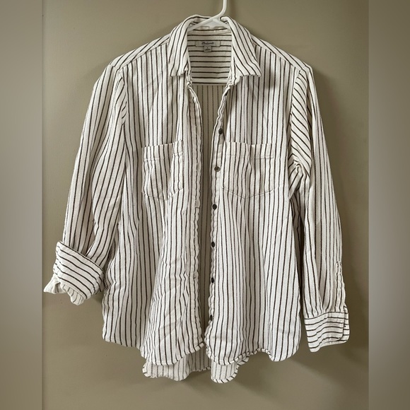 Madewell Cotton Button Down - Striped - Picture 2 of 6